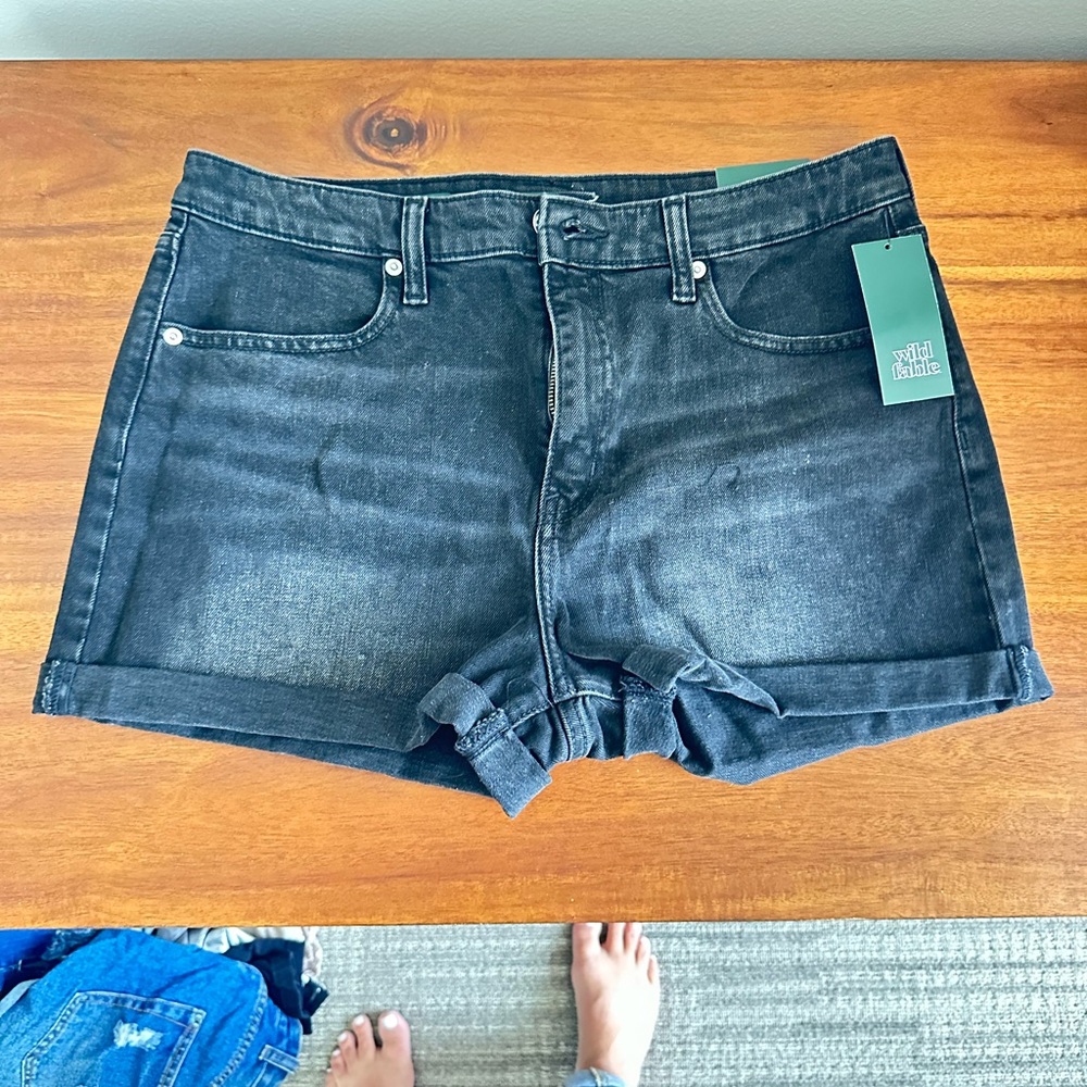Wild Fable Black Jean Shorts